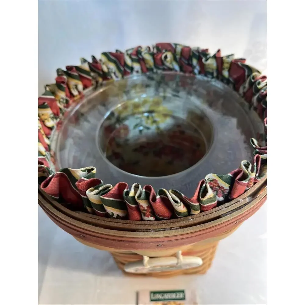 Longaberger 1998 May Series Snapdragon Basket w/Liner, Protector and Tie-on